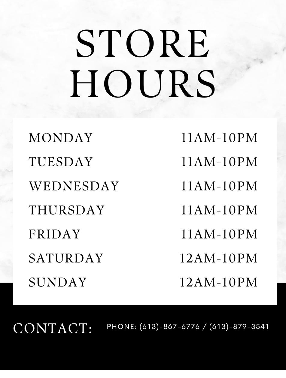 NU Caribbean store hours flyer