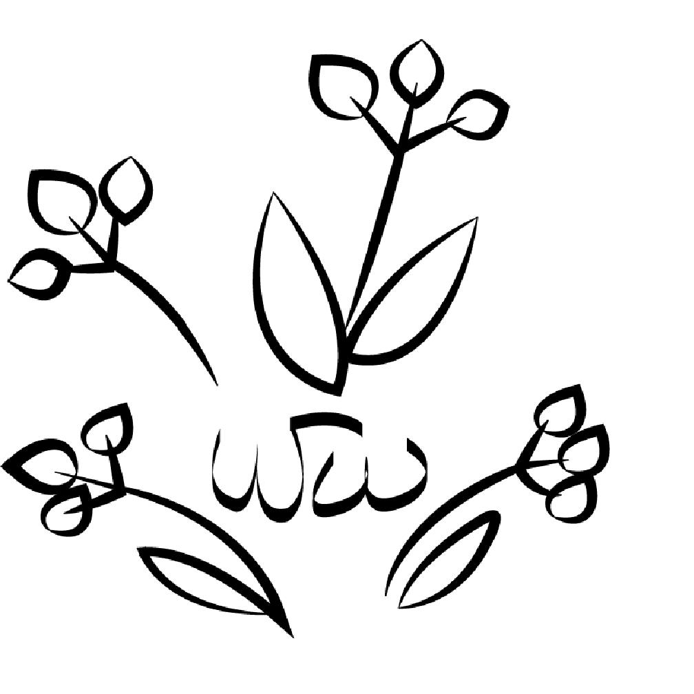 Whispering Winds illustrated botanical monogram