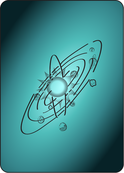 Deck of Cards — illustrated card back, orbit and planet design